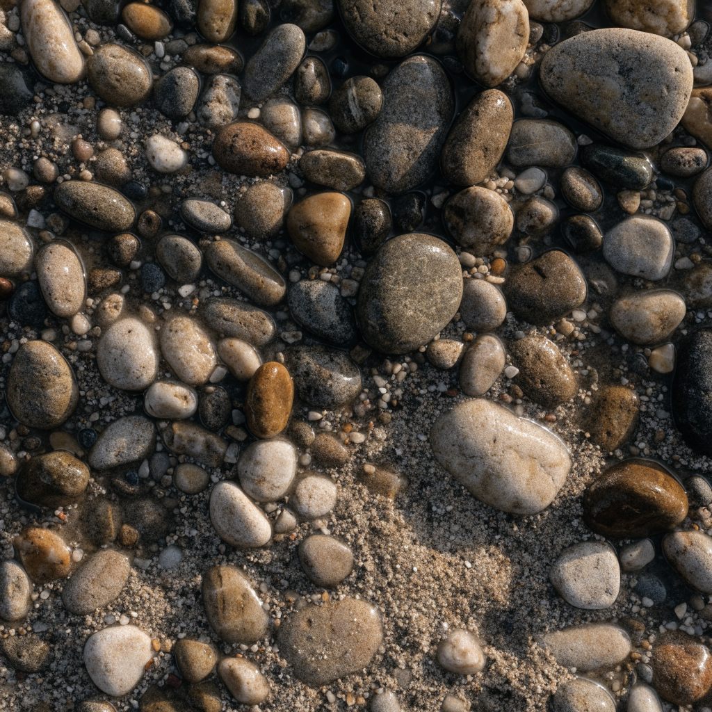 Hormigón de río, mezcla natural de arena y piedra